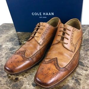 ✨Cole Haan Men’s Wingtip Oxfords British Tan